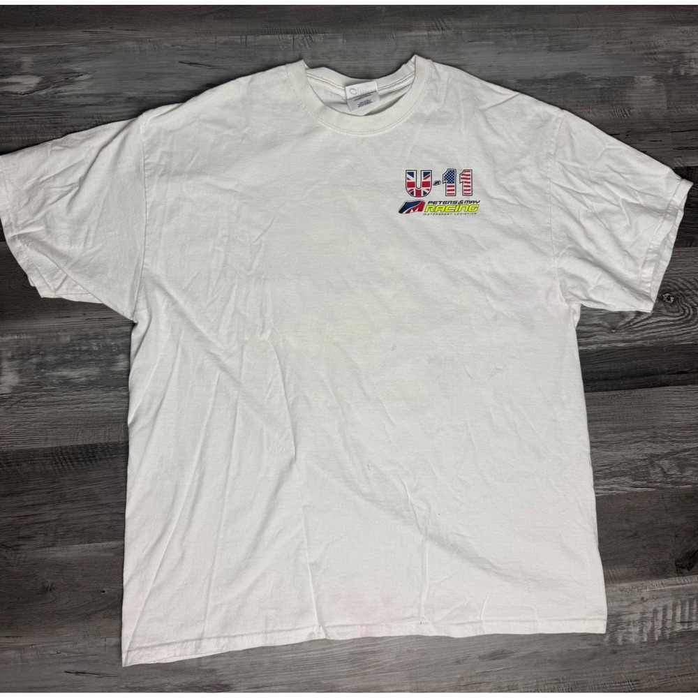 Peters & May Racing U-11 Hydroplane T-Shirt Tom Thompson White Mens XL Gildan - Picture 4 of 4